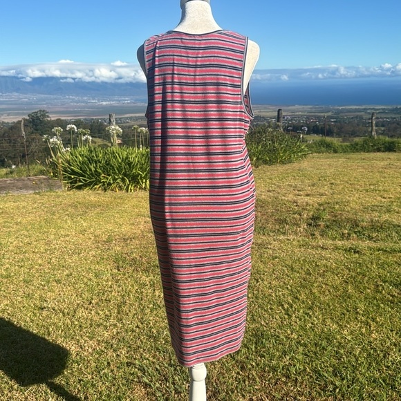 Motherhood Maternity Striped Ribbed Midi Tank Dress Xl - Picture 4 of 5